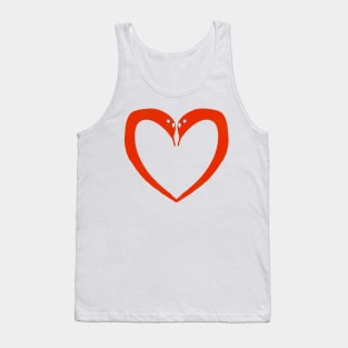 Worm On A String Heart Red Tank Top